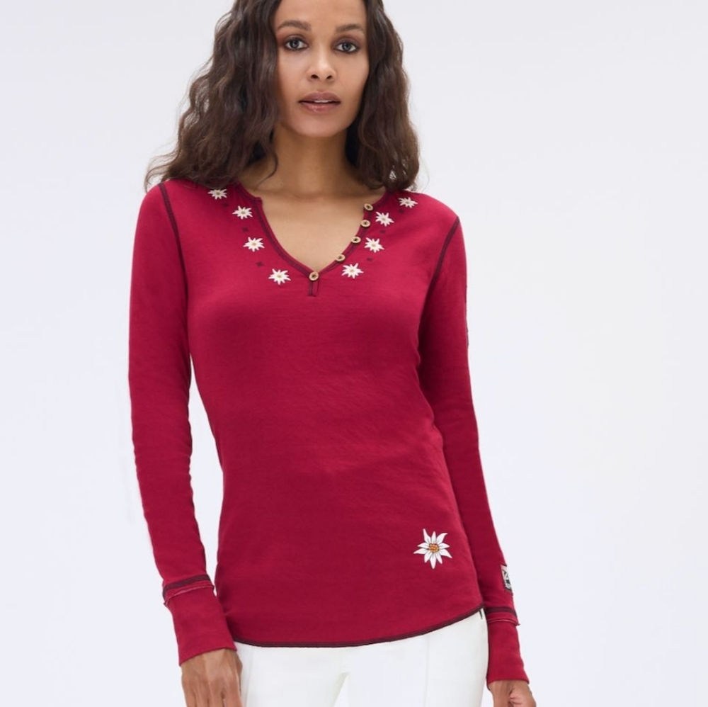 Alp N Rock “Edelweiss Henley” (Red)